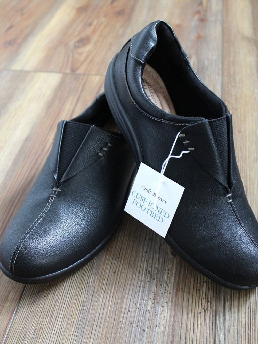 Croft & Barrow Black Slip On Comfort Loafers Cushioned Footbed NWOB Size 9